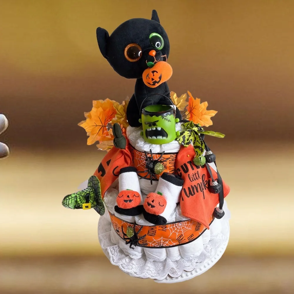 Halloween Diaper Cake, Halloween Baby gift